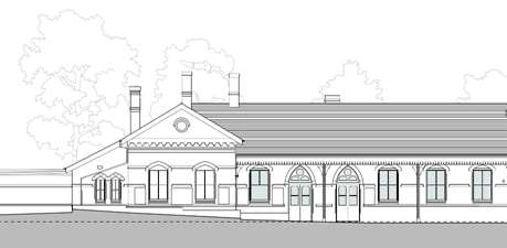 An artist's impression of the new station