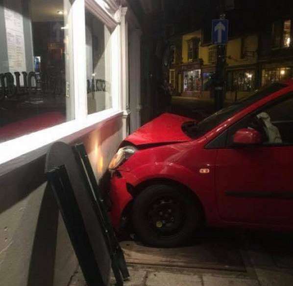A car crashed into the Quayside pub (image: Emma Collins) (1341858)