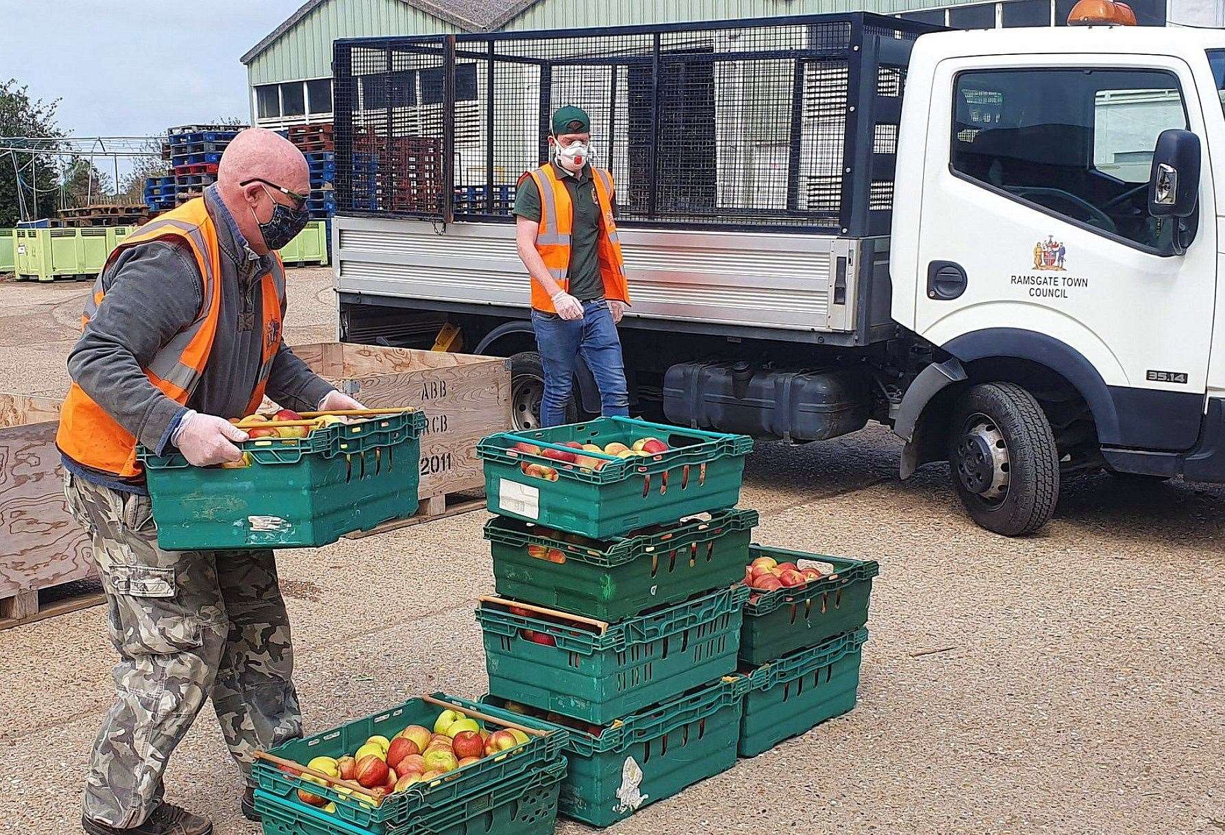 The volunteers are also working with Ramsgate town council team to deliver produce