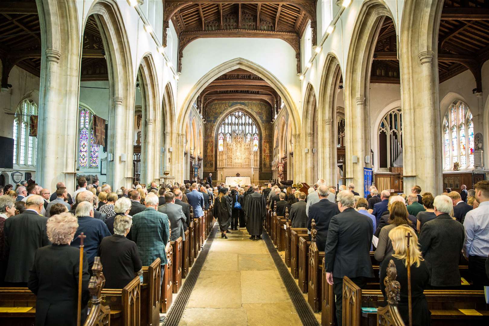 More than 100 mourners came to pay their respects to Brian Mortimer at All Saints' Church