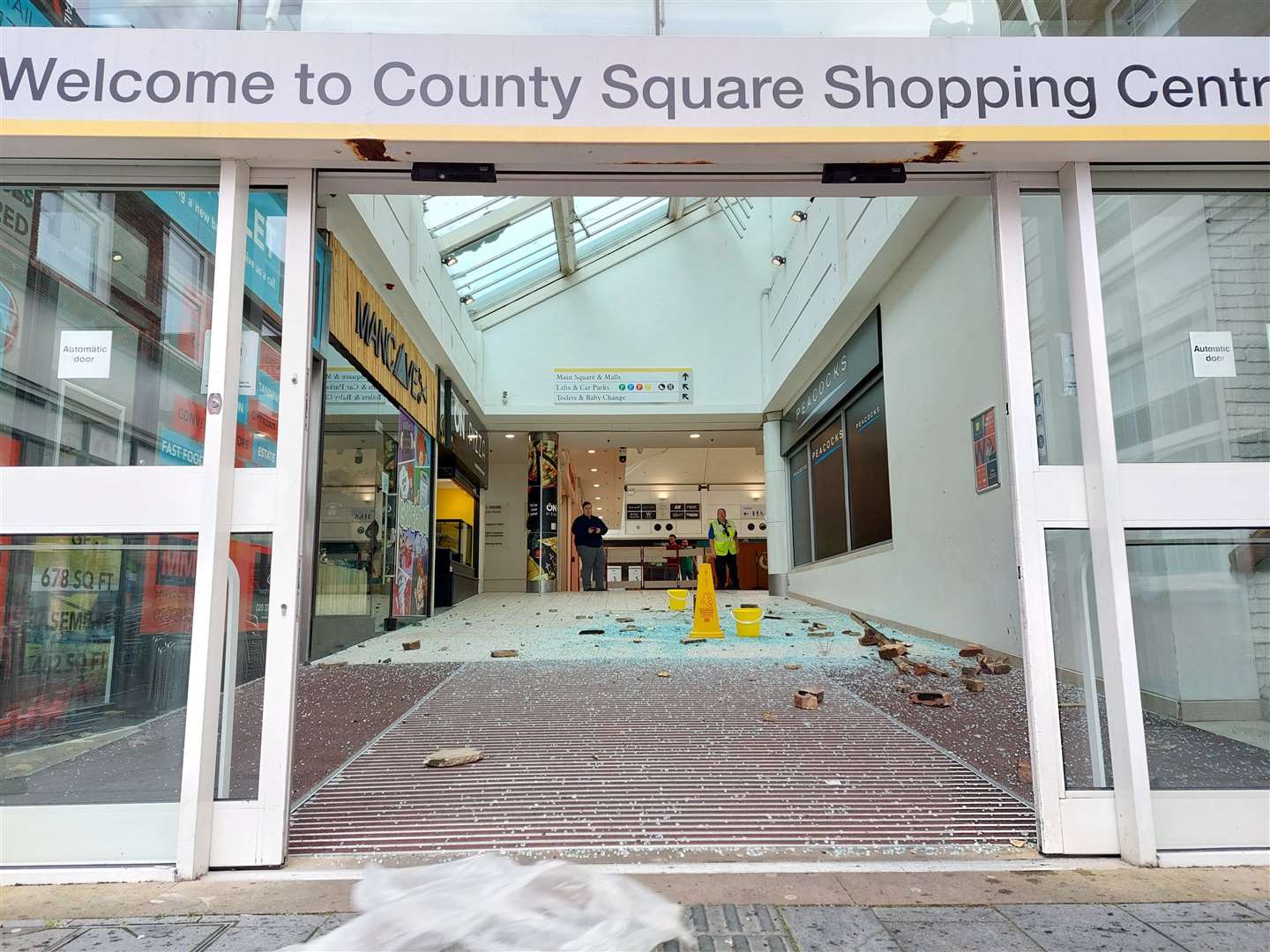County Square Shopping Centre had to close on Friday due to a collapsed roof