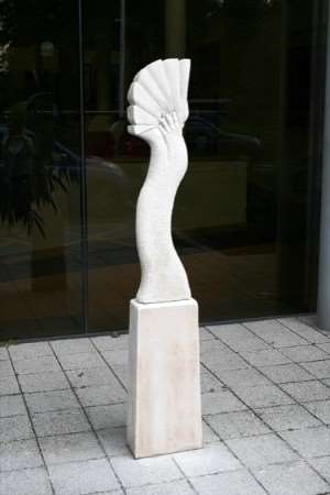 Chrissie Ellison's sculpture outside Christ Church University's Old Sessions House