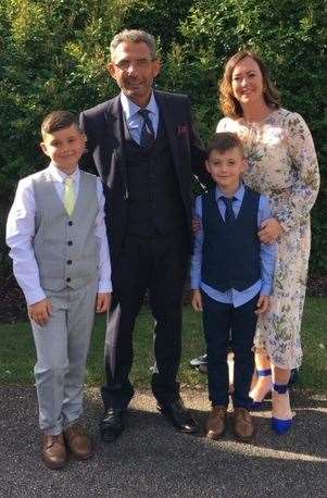 Kemal Israrlar with partner Elaine and sons Jack,12 and Alex, eight