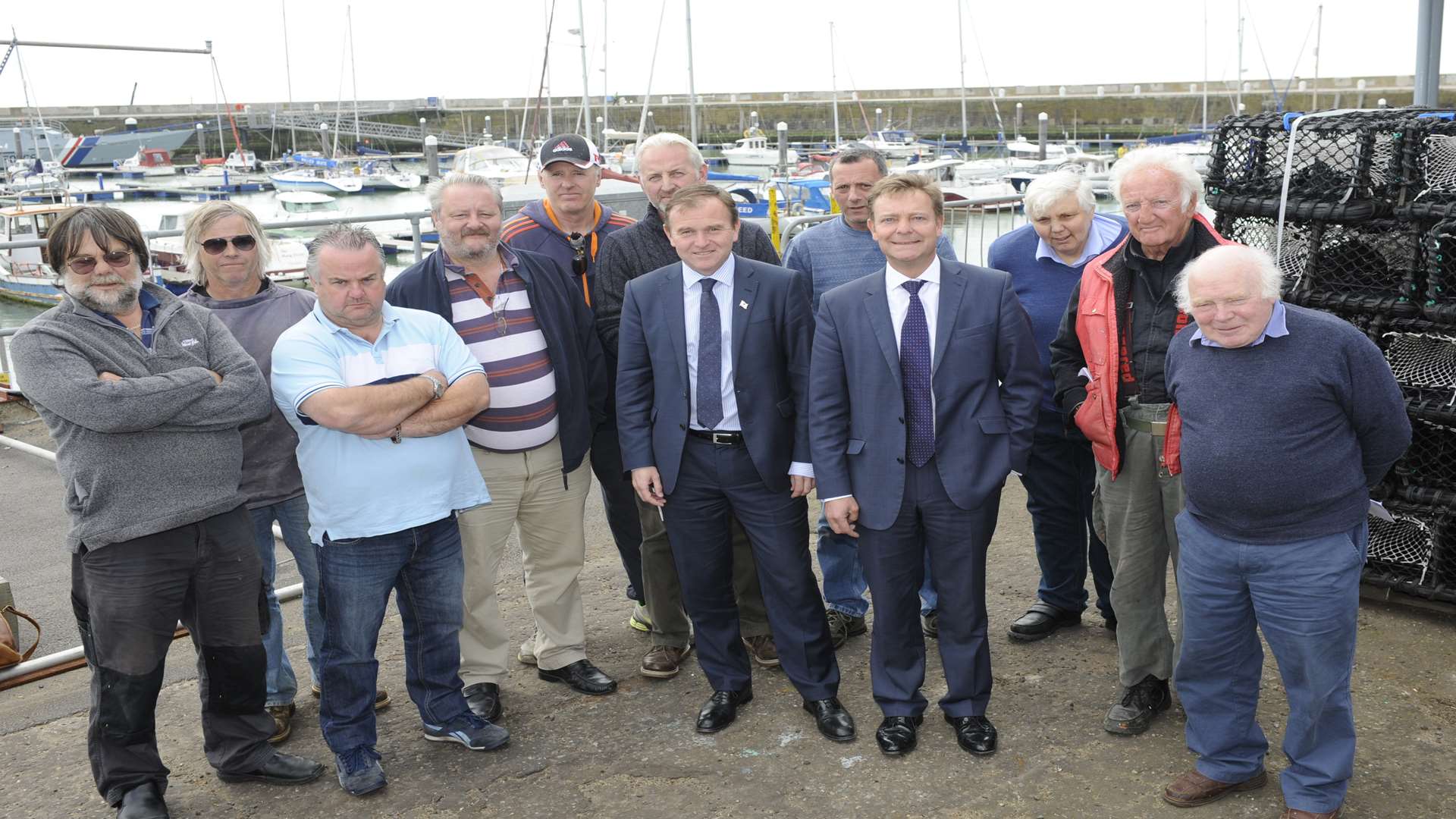 Mr Mackinlay and Mr Eustice spoke with fisherman about why leaving the EU would be better for them