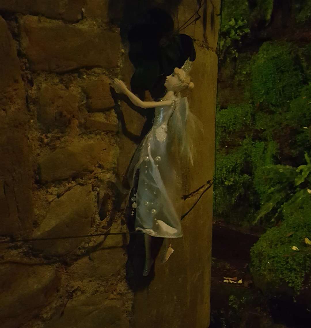A tiny fairy hides in the grounds at Hever Castle