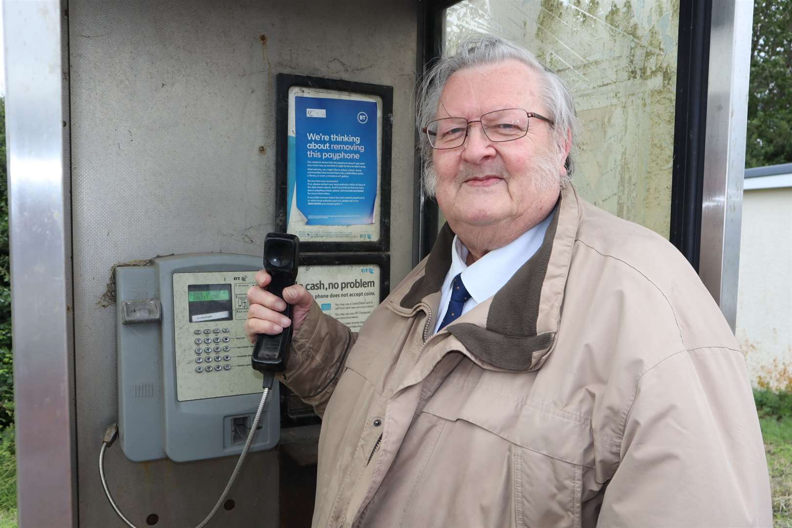 Ken Ingleton, chairman of Minster parish council, wants the phone box near the White House restaurant in Minster to be retained for emergency calls