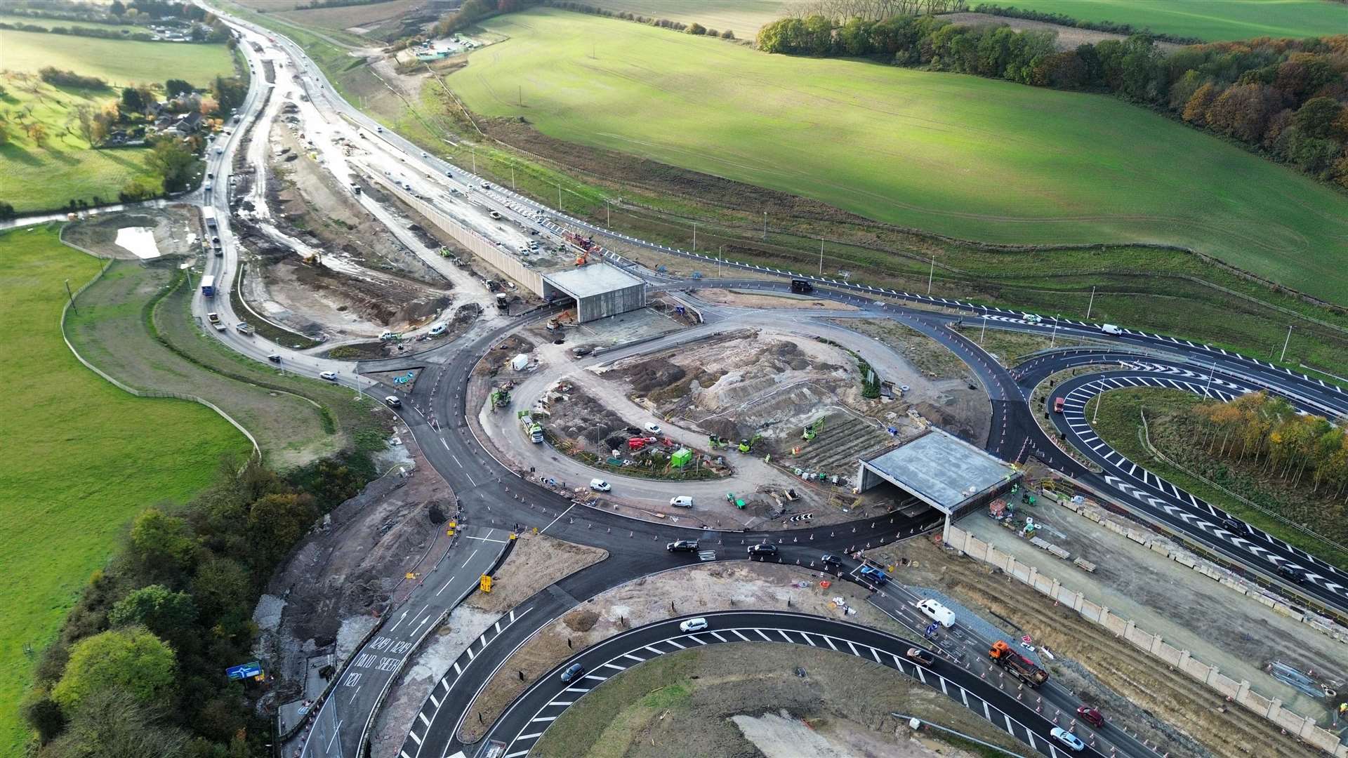 The Stockbury flyover project pictured in November 2023. Picture: Josh Thomas