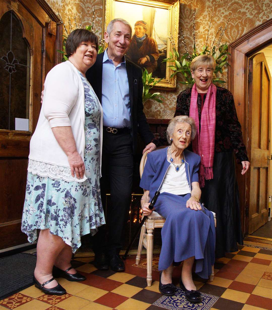 Pat, with her daughters Gail and Vicki and her son Mark