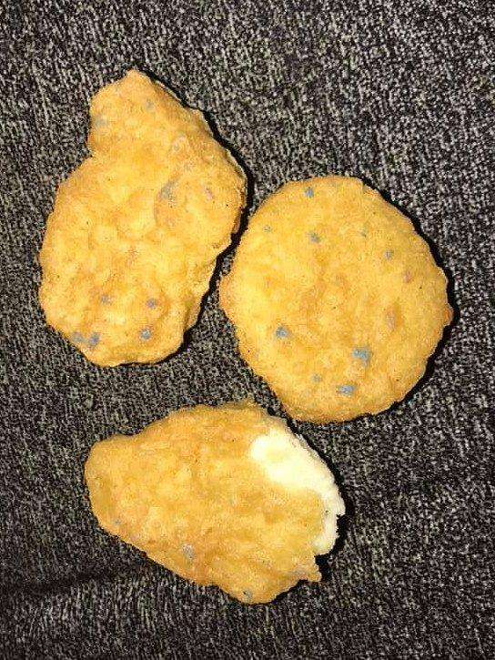 Mouldy chicken nuggets allegedly bought at the company's Aylesford branch (4633518)
