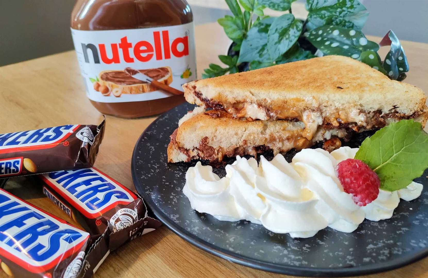 The Snicker and Nutella toastie available at Island Works. Picture: Island Works