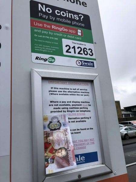 Million pound note left at Cockleshell car park Sittingbourne on the morning Swale councillors prepare to increase charges
