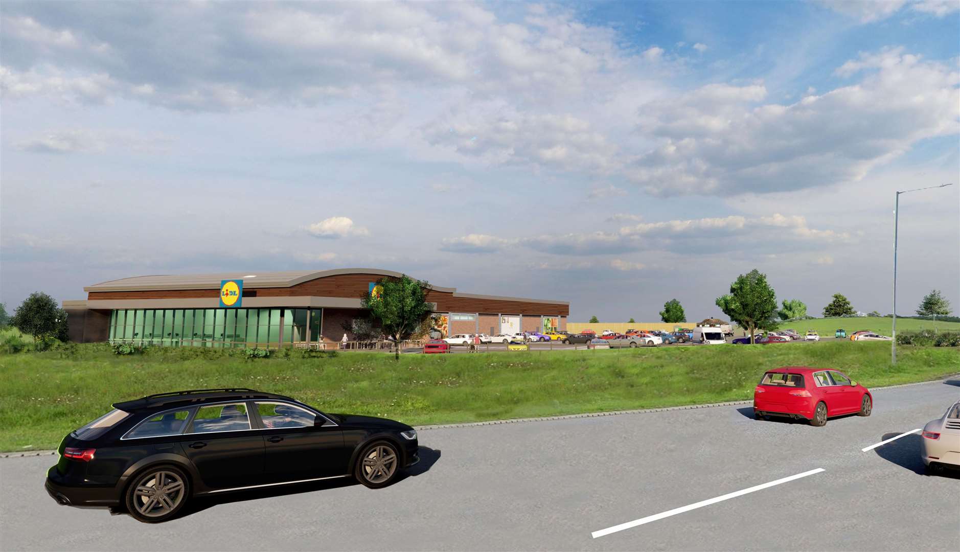 A CGI of what the approved Lidl store on Sheppey could look like. Picture: One Design