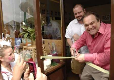 Shaun Williamson opens the Leaps and Bounds arts and crafts shop in Deal. Picture: Terry Scott