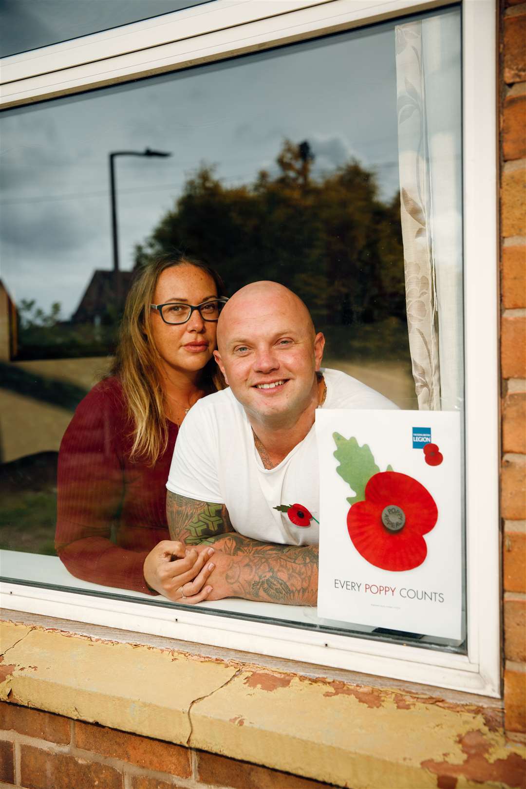 Veteran Lawrence Phillips and fiancee Danielle (Charlie Clift/Royal British Legion/PA)