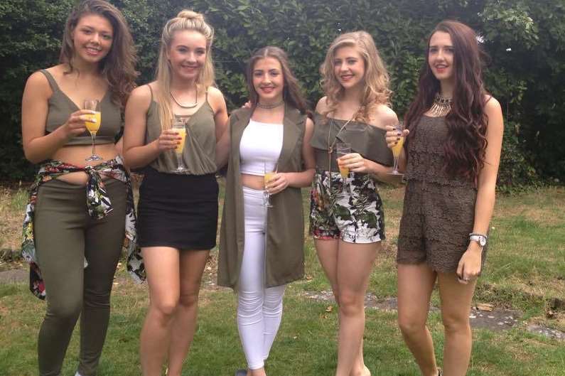 Alex Nicole-Jamieson (far right) from Sheppey with the other members of girl-band Sweetchix