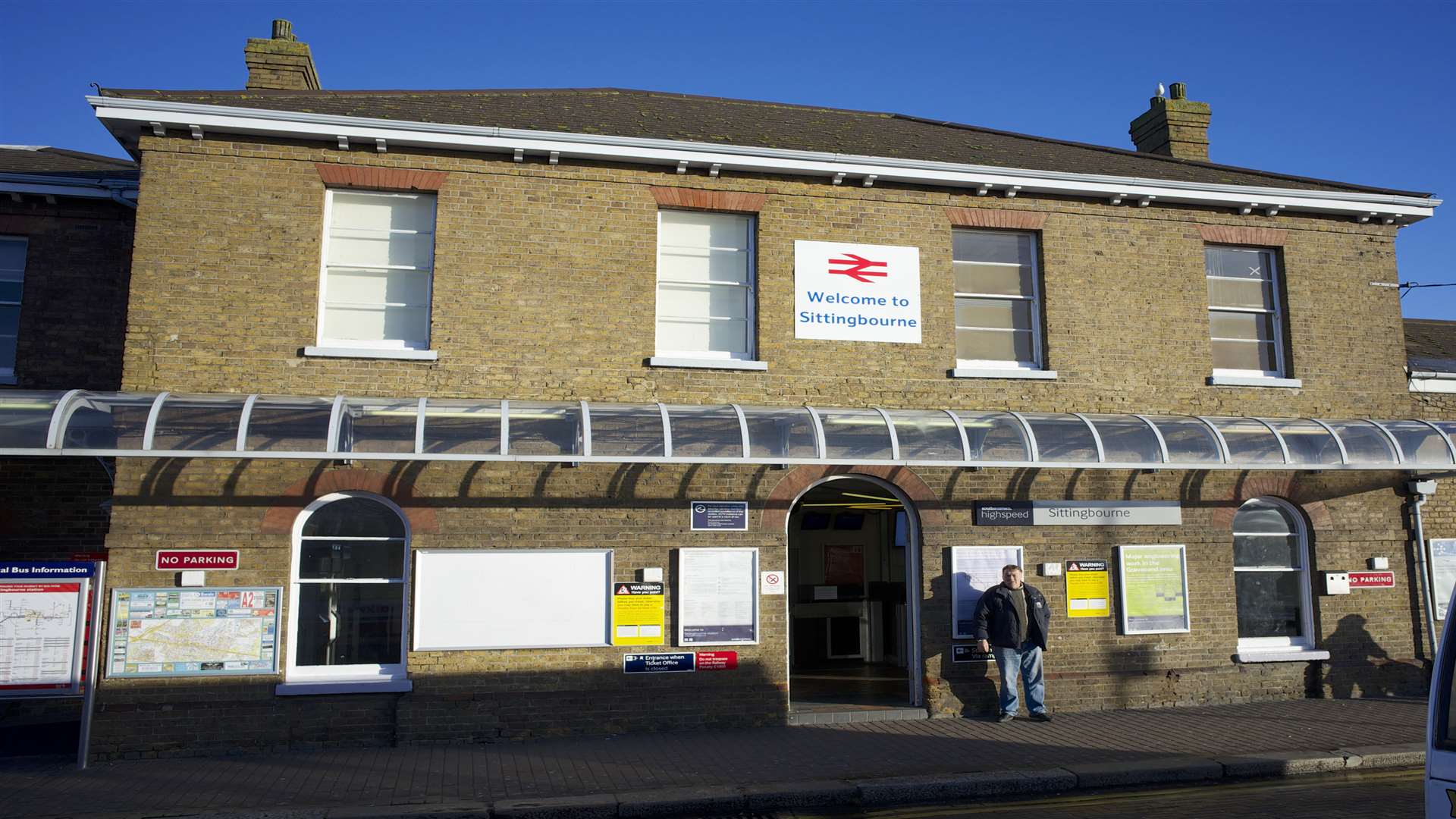 The man boarded the train with other passengers at Sittingbourne railway station