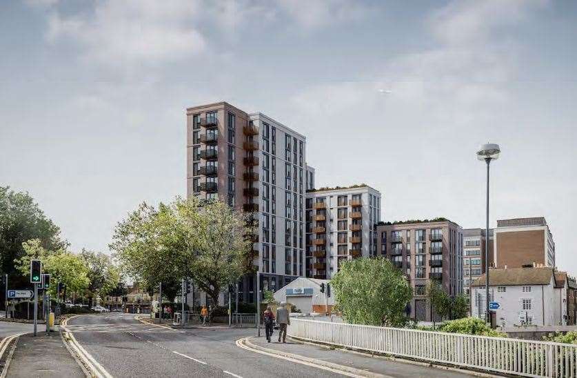 The two 12-storey apartments will contain 172 flats. Picture: Strawberry Star