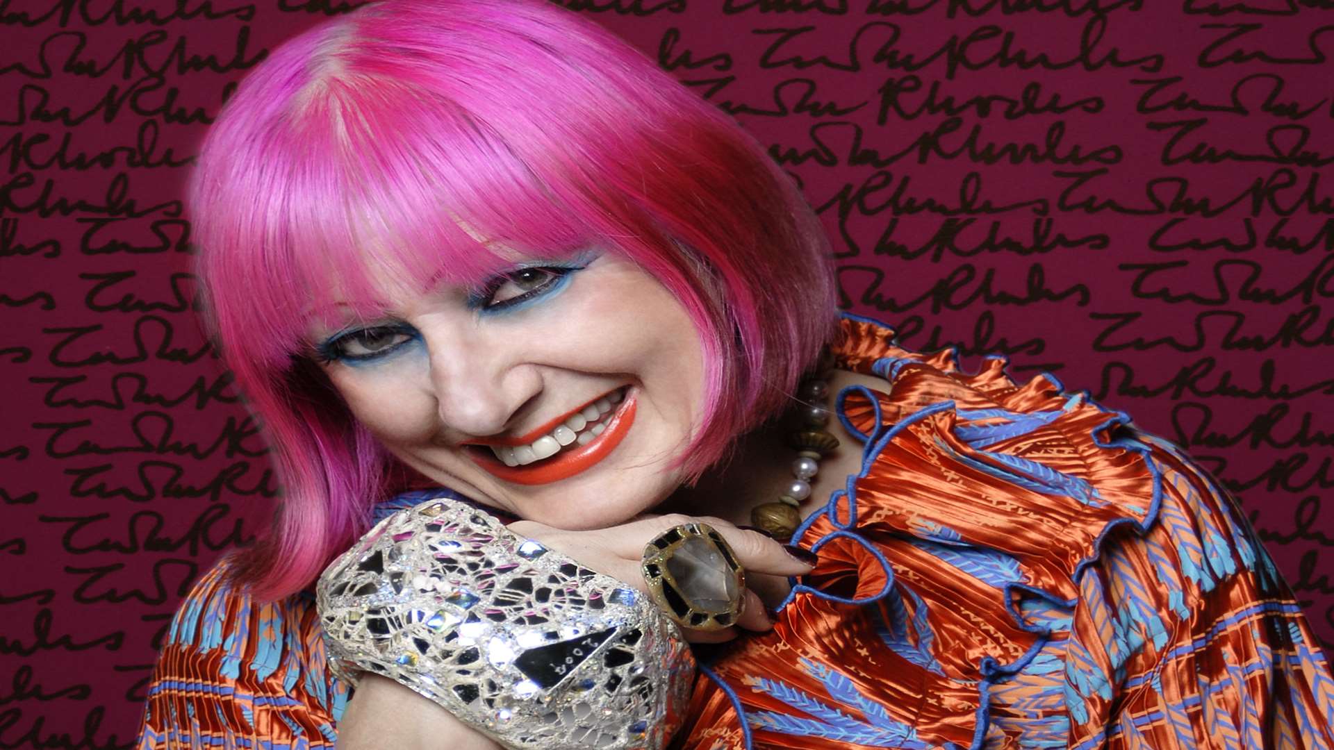 Zandra Rhodes studied first at Medway and a the Royal College of Art in London