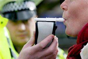 More men than women have failed roadside breath tests for drink drivers in the last three years. Stock image