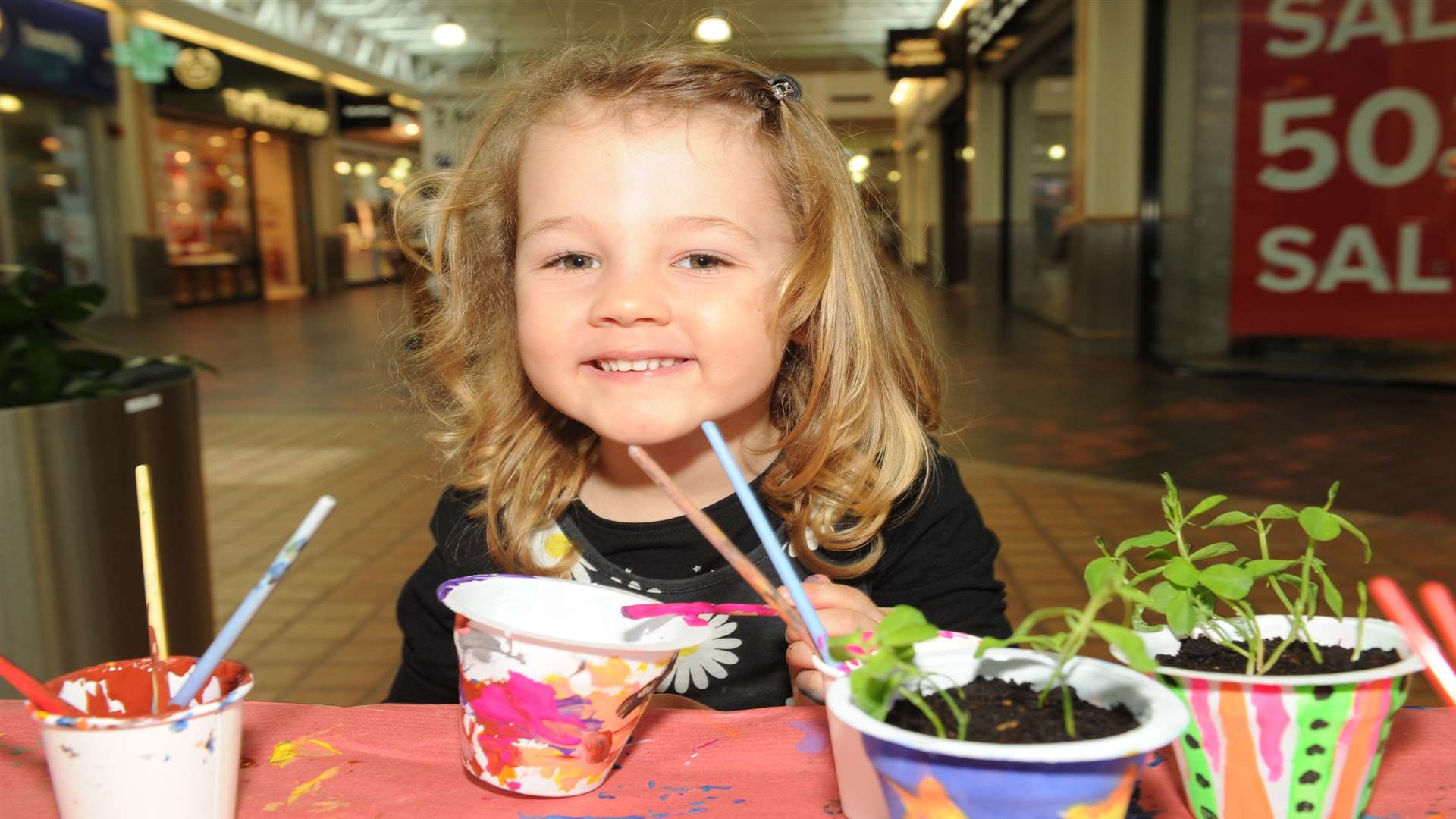 Annabelle Bastow, three, at Hempstead Valley Shopping Centre