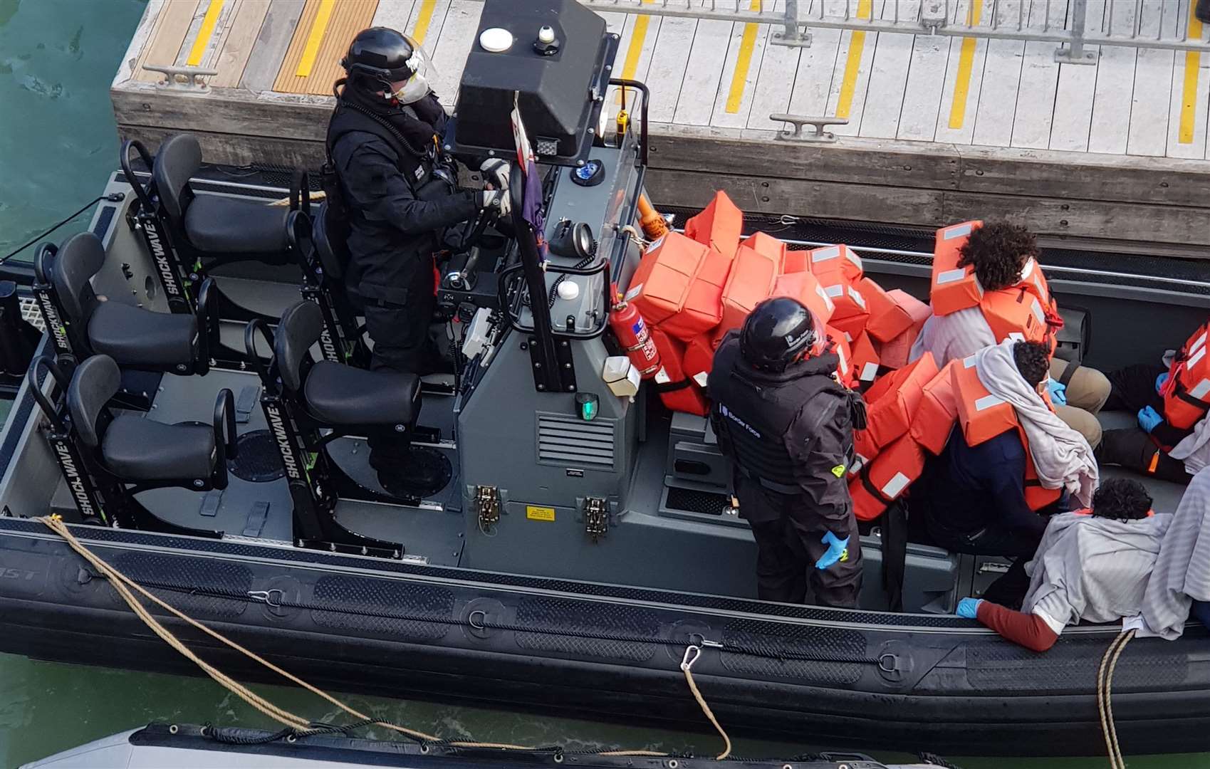The boat was brought to shore by Border Force officials