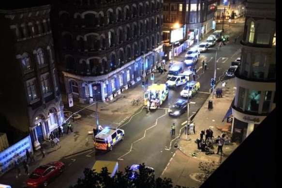 A huge police response is at London Bridge, surrounding roads and Borough Market. Picture Kent 999s