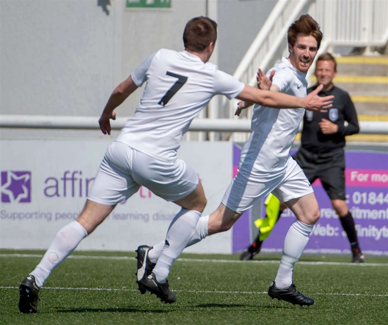 Matt Martin celebrates scoring the opener for Littlebourne in the DFDS Junior Cup A Final. Picture: Ian Scammell/PSP Images