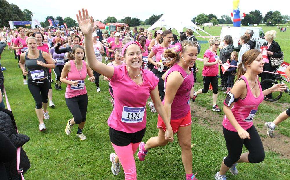 Race for Life in Mote Park, Maidstone.