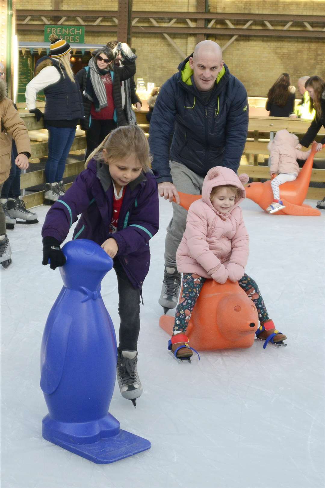 On the popular skating rink during the last Port of Dover White Cliffs Christmas, November 2019