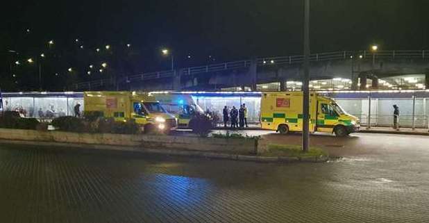 Emergency services at Bluewater after the woman's body was discovered (61679833)