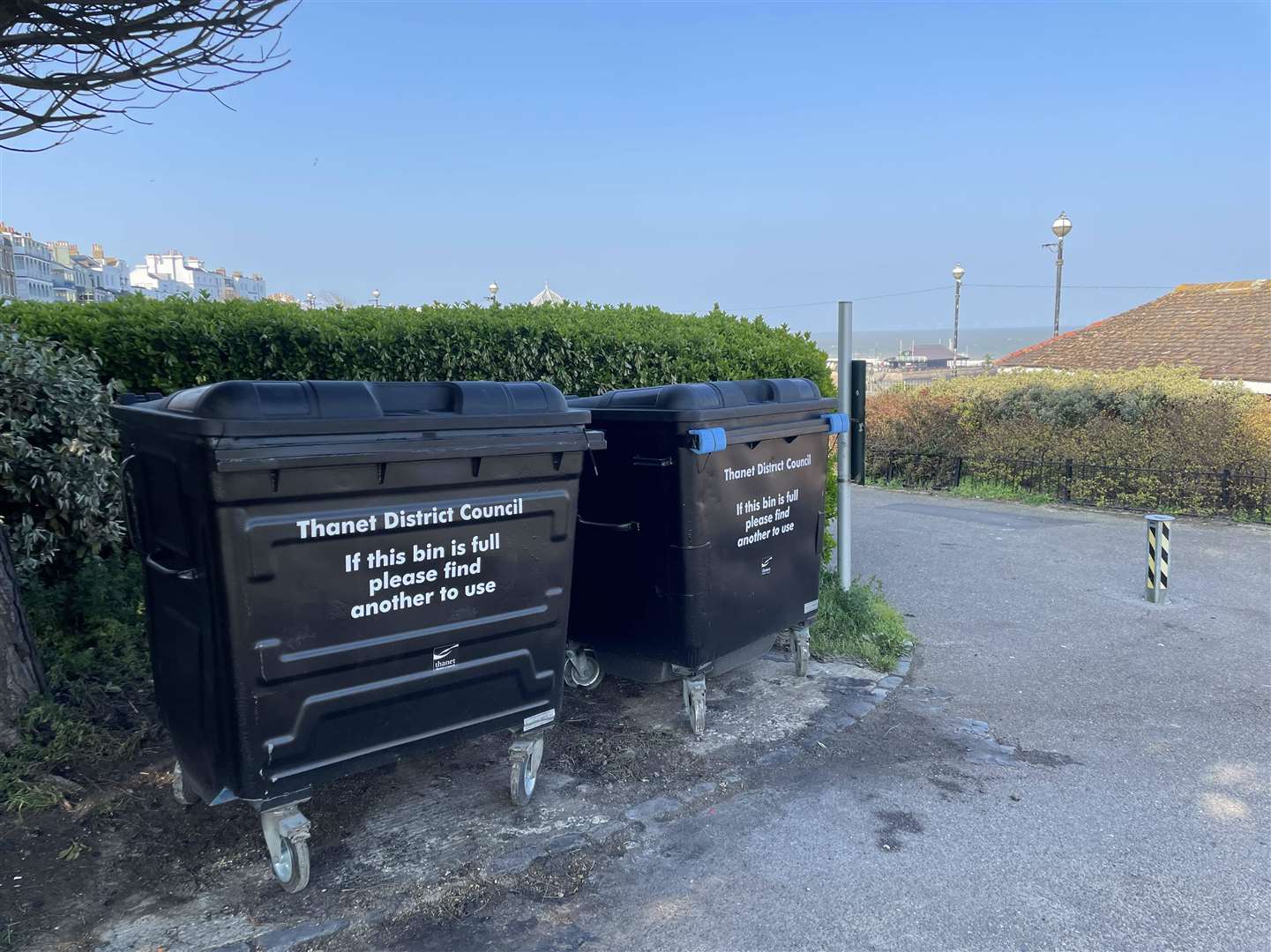The council has now replaced the bins with new ones. Picture: Mike Bridges