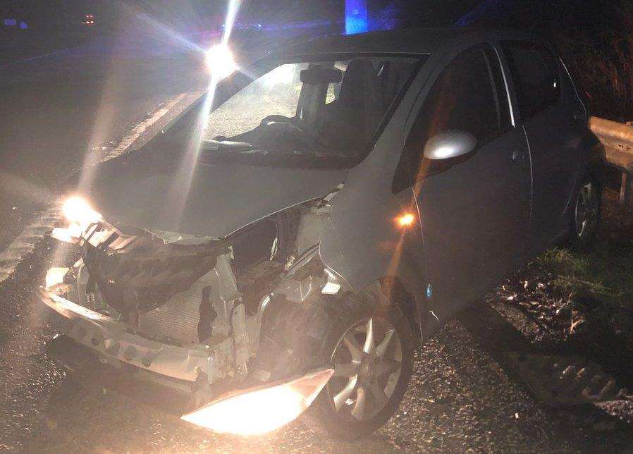 A woman escaped unharmed after the crash on the A21. Picture: @kentpolice7oaks (6317167)