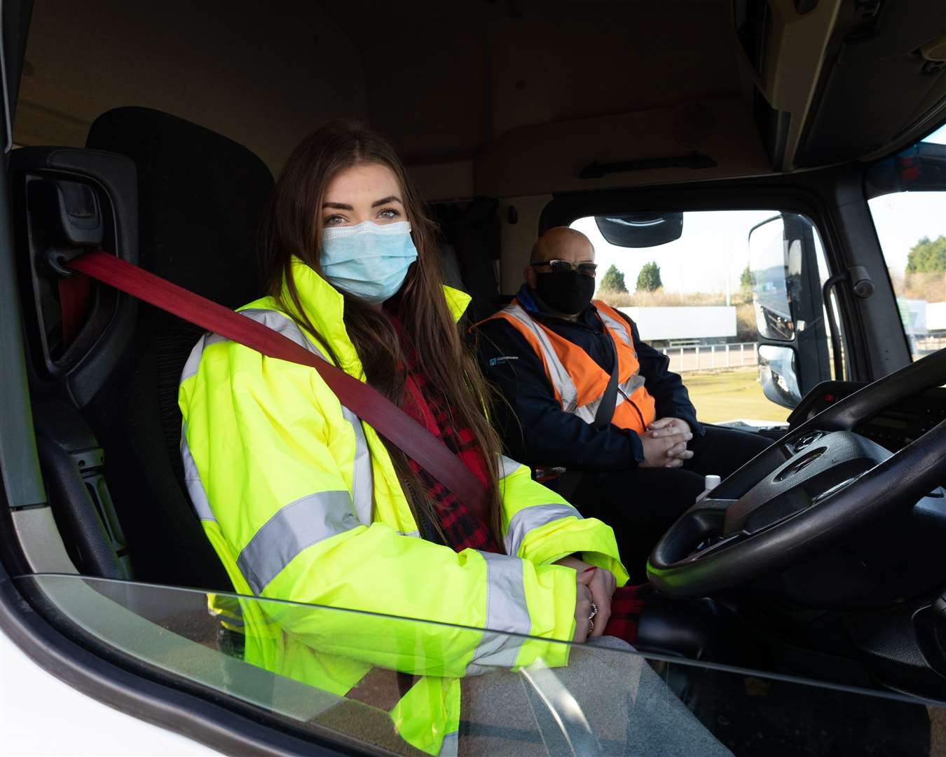 Learner driver Amy Chambers takes on the training programme at one of providers of the scheme, Mainstream Training in Sittingbourne