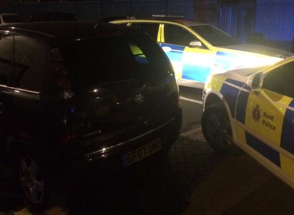 Police stopped the car in Luton Road, Chatham. Pic: @kentpoliceroads