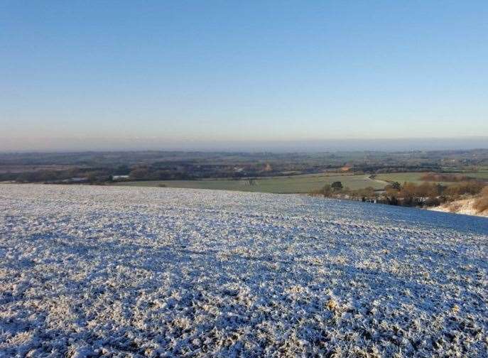 A wintry covering on the North Downs