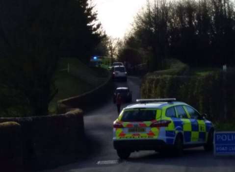 Police and ambulance crews are at the scene. Picture: Jessica Fulford