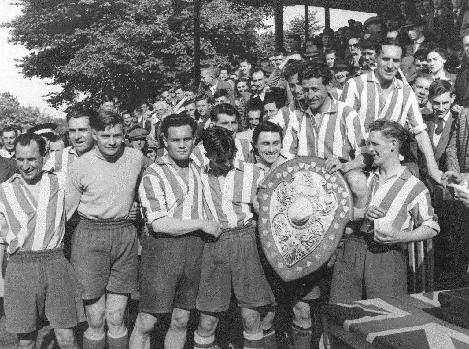 Sheppey United 1951/52 - winners of the Kent Amateur Trophy. Picture: Alan Jack