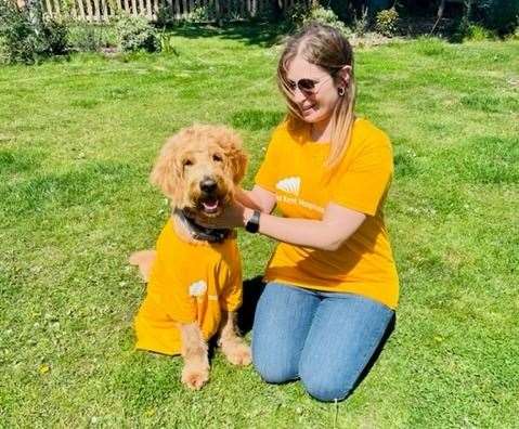 Kayleigh and Martha in their East Kent Hospitals Charity t-shirts