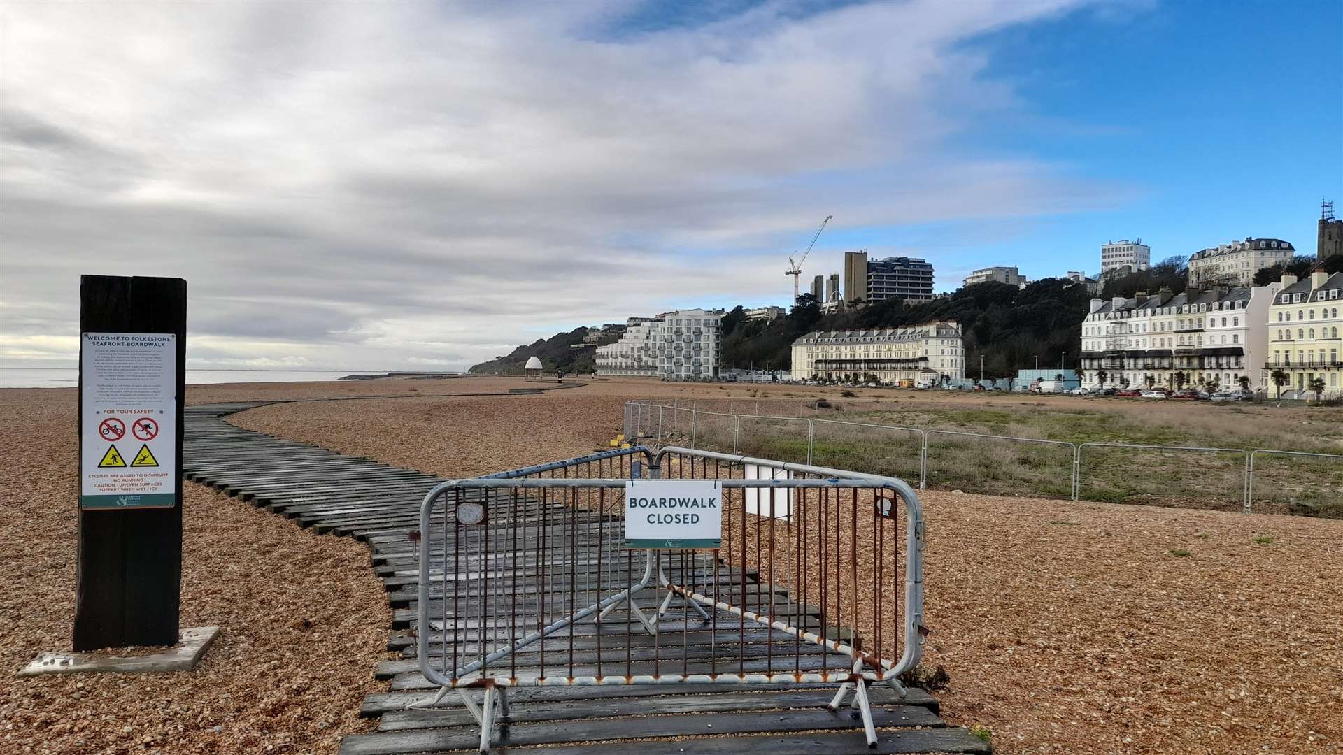 The Boardwalk on Folkestone seafront is set to be closed for 'approximately four weeks'