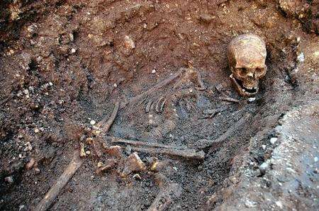 The remains of Richard III were discovered underneath a car park by archaeologists from the University of Leicester. Picture: University of Leicester
