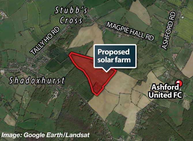 The proposed solar farm site