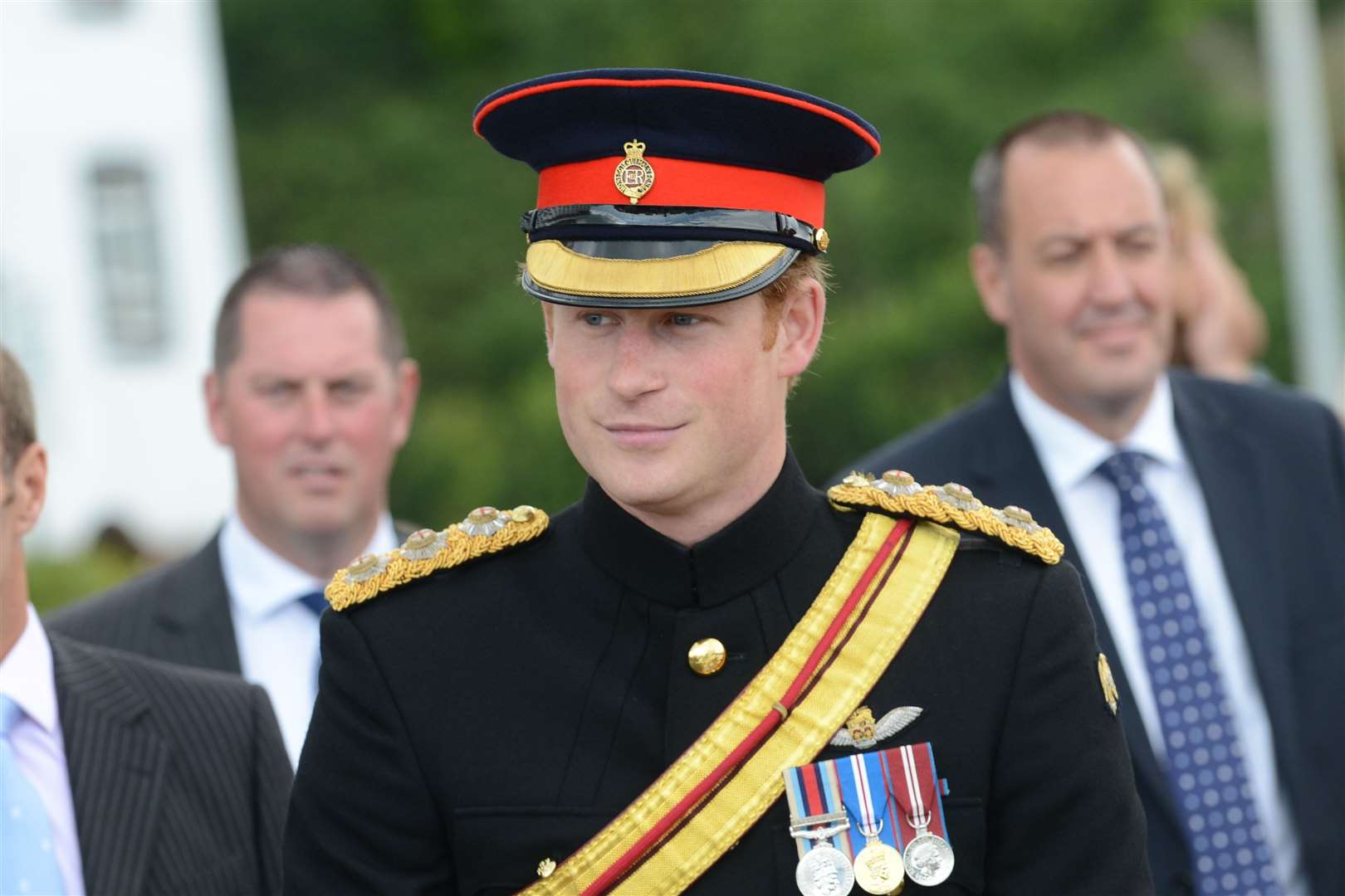 Prince Harry while a serving soldier visiting Folkestone in 2014 to mark the centenary of the start of the First World War