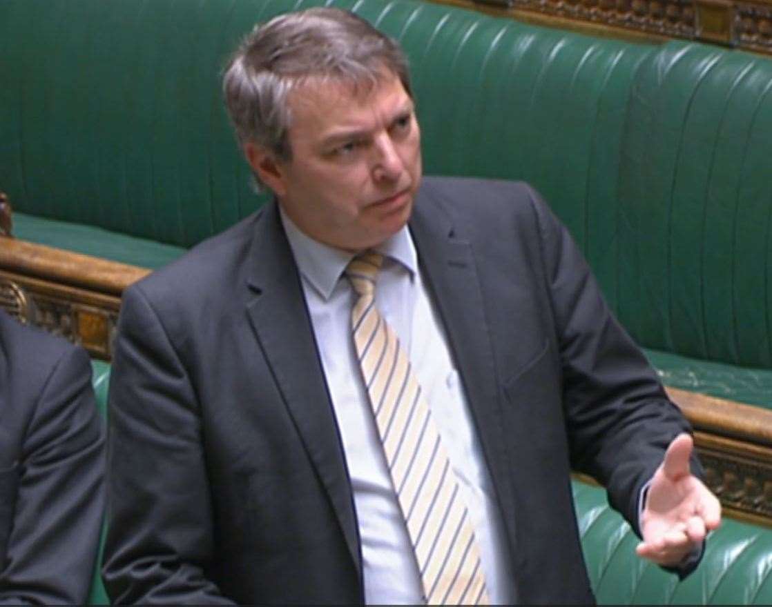 Gareth Johnson presented the petition to fellow MPs. Picture: Parliament TV