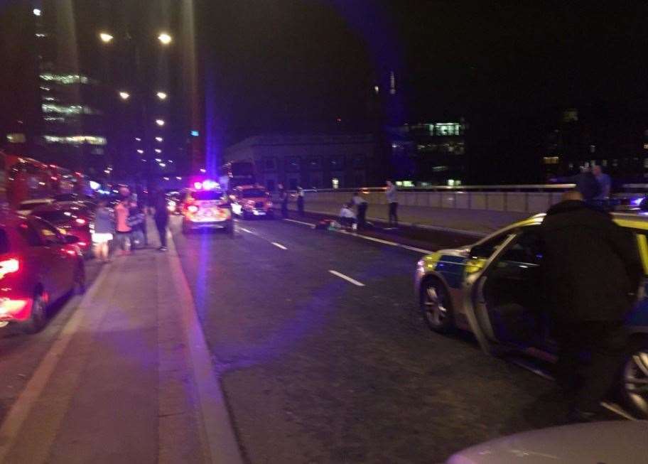 London Bridge in the aftermath of a terror attack on Saturday, June 3