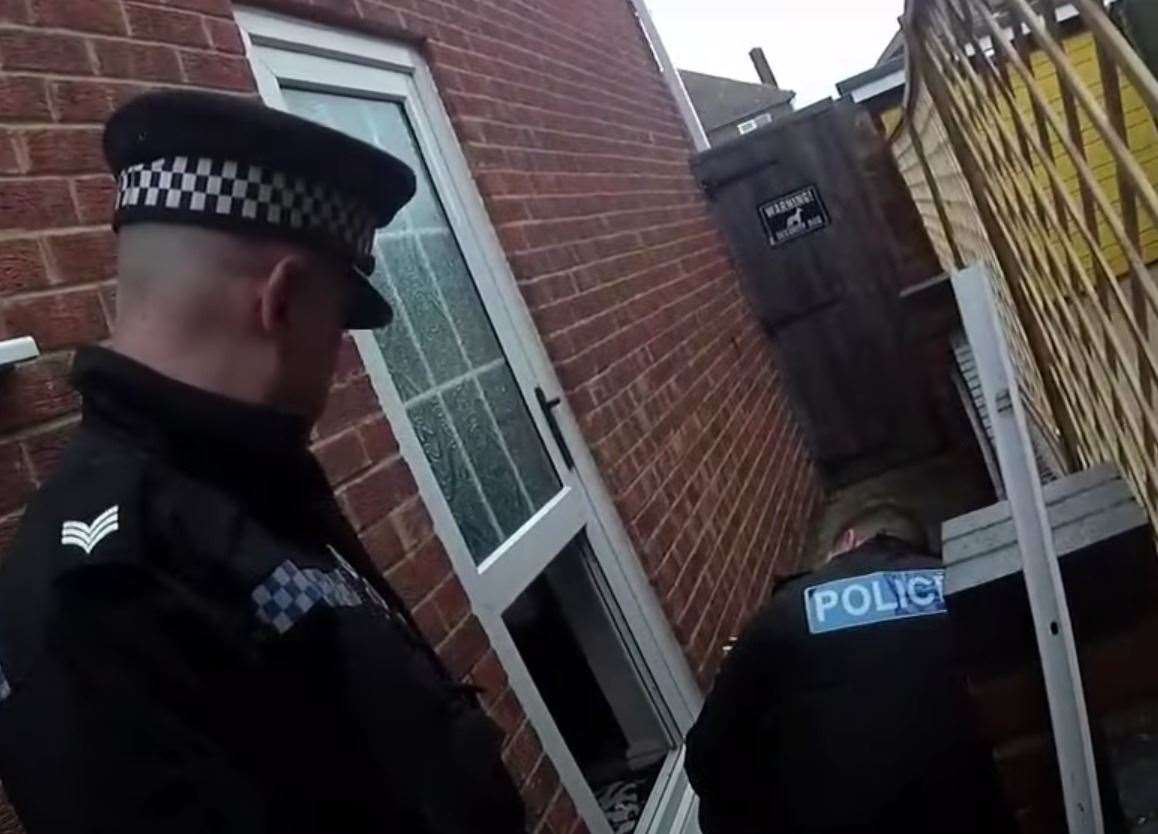 Police bodycam footage shows a taser being used on Sheerness man Bob White