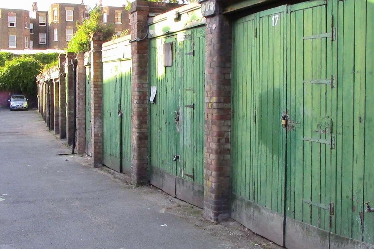 The garages in Wembley where the gang stored the cannabis.