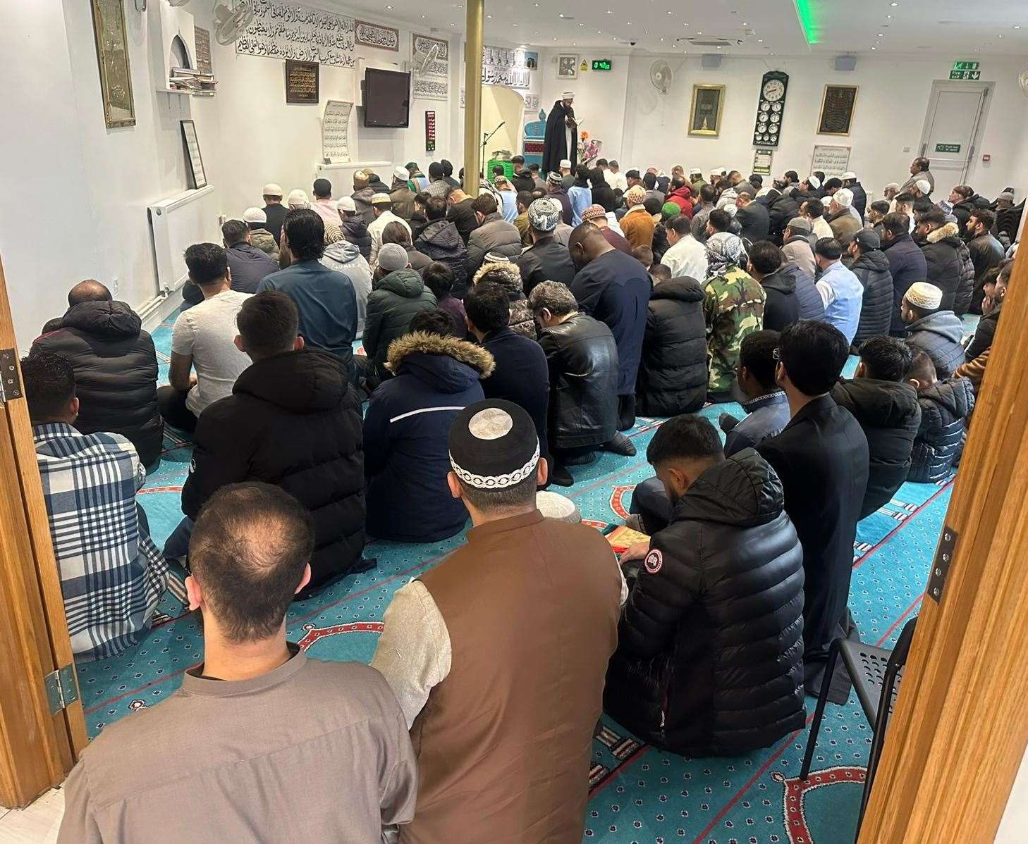 Eid prayers at Gravesend Central Mosque this morning. Picture: Bilal Farooq