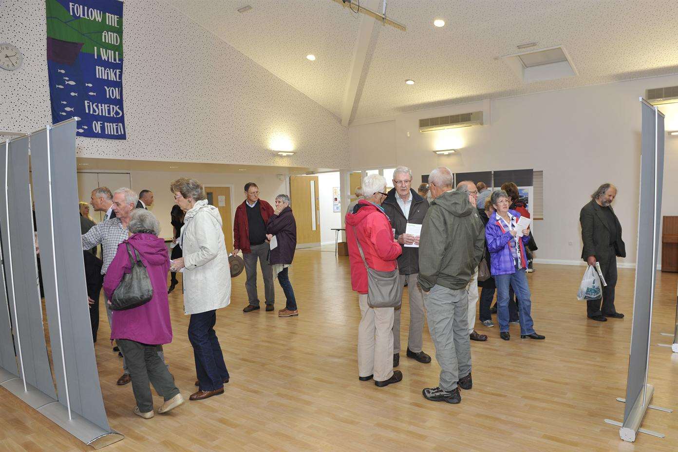 The exhibition attracted nearly 200 residents
