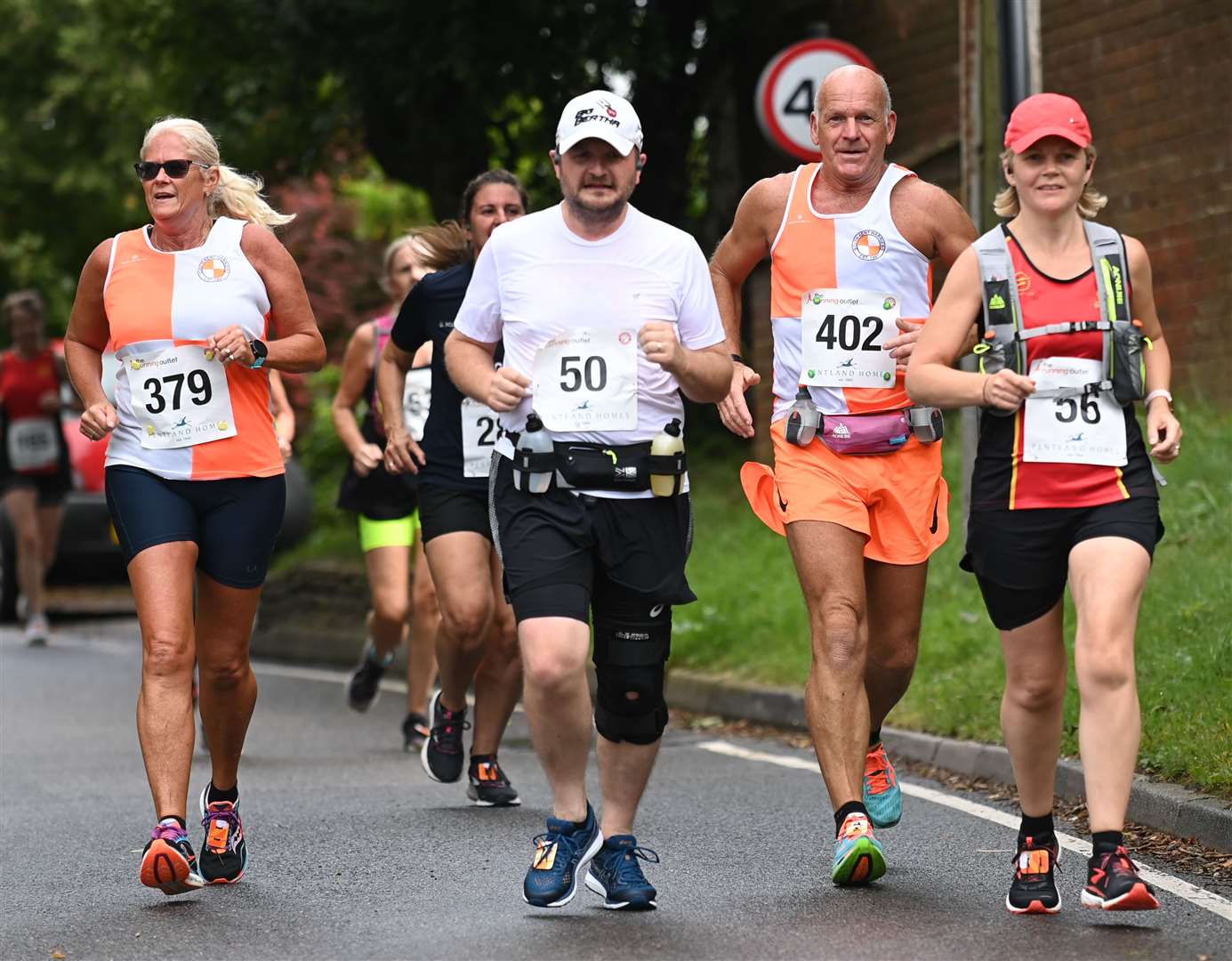 Melanie Satchwell (379) of South Kent Harriers, Mark Bullen (50), South Kent Harriers' Royd Southall (402), and Kerry Buston (56). Picture: Barry Goodwin (49789840)