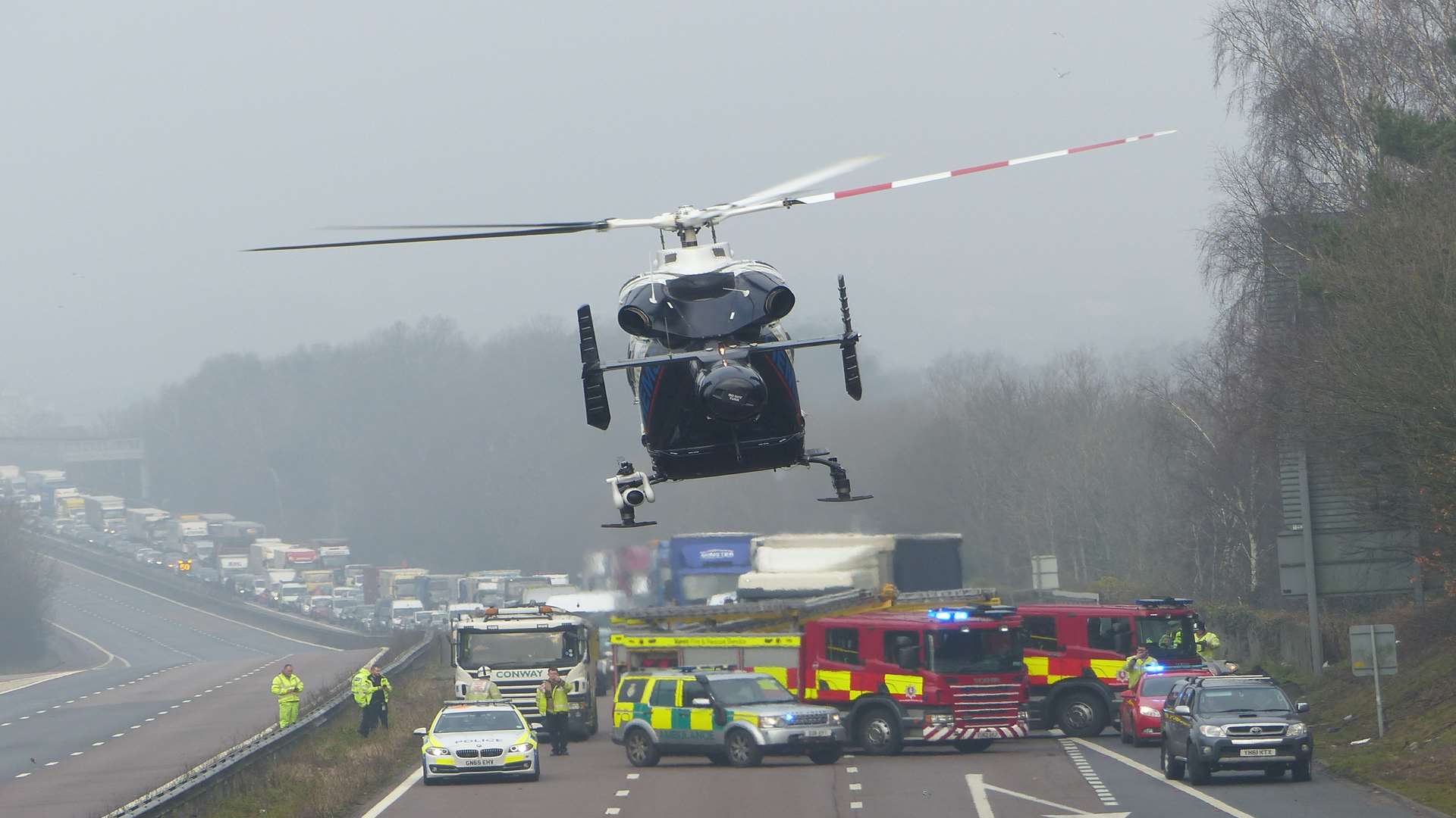 The air ambulance was called. Picture: Andy Clark